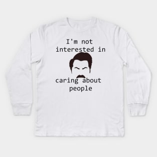 Ron Swanson Kids Long Sleeve T-Shirt